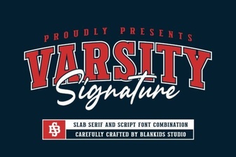 Varsity Signature Fonts for Sporty Projects
