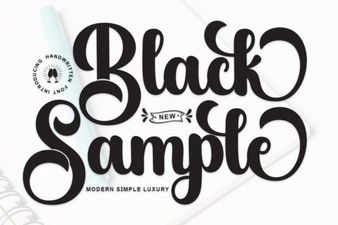 Black Sample Font for Designers and Creative Projects