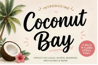 Coconut Bay Font: Creative Tropical Design